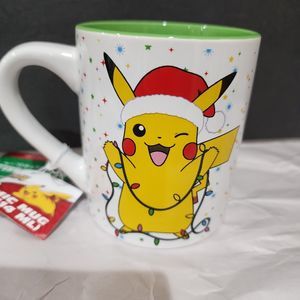 NWT Pokémon- Christmas Mug, 14 oz “Pikachu” Seasonal Brand New, ceramic
